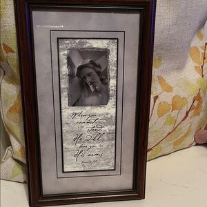 Framed Religious Wall Art Print in Brown and Black